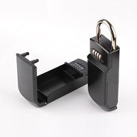 Boîte à clés sécurisée portable pour extérieur, à code à 4 chiffres réinitialisable, pour clés de voiture, idéale pour les surfeurs