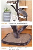 Kinghon - Structure d'escalade pour chat, grand nid pour chat, intégré, quatre saisons, universel, super grand espace, griffoir pour chat
