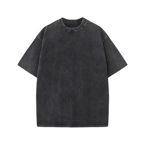 T-shirt pour homme 230g, coupe classique, polyester/coton, délavé, écologique, décontracté, manches courtes, vêtements de sport - Product Image 2