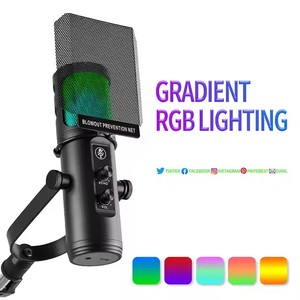 USB-c RGB con cable <span class=keywords><strong>Stream</strong></span> grabación Estudio de escritorio Podcast ordenador condensador micrófono Kit completo equipo de estudio de grabación - Product Image 2