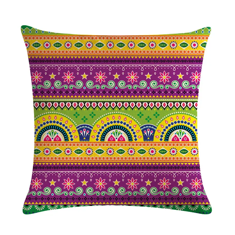 Ethnic Boho Mandala Print Flower Pillow Case Beautiful Multi Color Mandala Cushion Covers