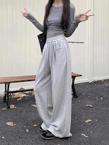 <span class=keywords><strong>Pantaloni</strong></span> Sportivi da Donna CJ-Women a Vita Alta Elastica, Larghi e Traspiranti, Stile Vintage Casual, Caldi, <span class=keywords><strong>Taglie</strong></span> <span class=keywords><strong>Forti</strong></span>, a Gamba Larga - Product Image 4