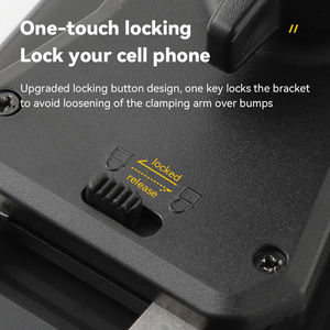 <span class=keywords><strong>Support</strong></span> de téléphone pour vélo et moto à installation gratuite, fixation rotative à une main, pince <span class=keywords><strong>Quad</strong></span> <span class=keywords><strong>Lock</strong></span> en ABS - Product Image 2