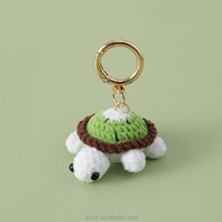 Porte-clés tortue en crochet fait main, pendentif tortue en crochet arc-en-ciel, objets décoratifs