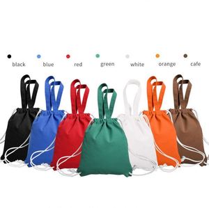 Factory Custom Printed Letter Pattern Mini Cotton Drawstring <b>Bag</b> with Recycled Canvas - Product Image 4