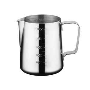 Yashirong Stainless Steel Latte Art Pitcher 350Ml Measuring Scale Milk Frothing Mug For Coffee Barista Use - Product Image 2