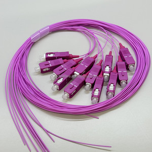 Pigtail en fibre optique SC 12 cœurs OM4 Simplex Multimode, connecteur SC 9/125, 1,5 m, pour boîtier de distribution extérieur - Product Image 4