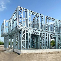 Vente directe d'usine de villas préfabriquées, structure en acier léger, 4 chambres, salle de bain écologique, grande réduction