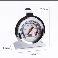 Termometer Oven Skala Ganda Celsius Fahrenheit Desain Gantung Tahan Suhu Tinggi Termometer Dial