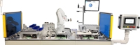 Station de travail de production flexible pour robot industriel avec indicateur, compatible avec le robot industriel ABB IRB120 officiel