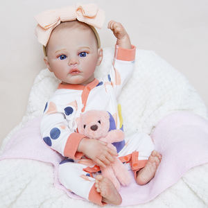 Bébé réaliste en silicone vinyle grand format, avec cheveux, yeux mobiles, pleurs, jumeaux magnétiques personnalisés, reborn de haute qualité - Product Image 4