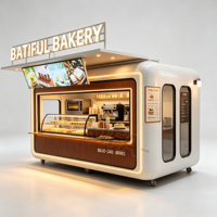 Remorque alimentaire mobile, extérieur résistant aux intempéries, durable toute l'année, pour utilisation en extérieur sur la route