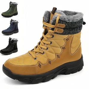 Stivali Invernali da <span class=keywords><strong>Uomo</strong></span> Impermeabili e Caldi <span class=keywords><strong>con</strong></span> Fodera in <span class=keywords><strong>Pelliccia</strong></span>, Antiscivolo <span class=keywords><strong>con</strong></span> Chiusura a Lacci per Escursioni all'Aperto in Clima Freddo - Product Image 6