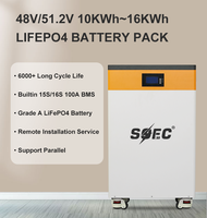 Soec Stock UE Système de Stockage d'Énergie Domestique 48V 280AH 15kWh avec Équilibreur Actif 5A Intégré + Extincteur + Ordinateur Supérieur RS232