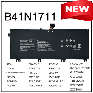 B41N1711 Laptop <b>Battery</b> For ASUS TUF Gaming FX705 FX705DU FX705DY 64Wh Replacement <b>Battery</b> CE RoHS Wholesale Bulk - Product Image 2