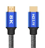 Câble HDMI 8K 60HZ de haute qualité, coque métallique avec filet en nylon, prend en charge 60Hz, haute vitesse, 48 Gbps, retour audio