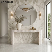 Table console de rangement moderne de luxe Lander Mobilier d'entrée au design en marbre pour le salon et le hall