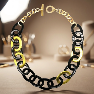 New Fashion Unisex Wedding Link <b>Chain</b> Natural Color Customizable Length Eco-Friendly Buffalo Horn Christian Religious <b>Necklace</b> - Product Image 2