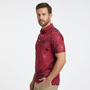 Camiseta de Golf Personalizada Antiarrugas con Estampado de Color Sólido por Sublimación, Nuevo Diseño de Alta Calidad, Corte Ajustado, Manga Corta para Hombre - Product Image 5