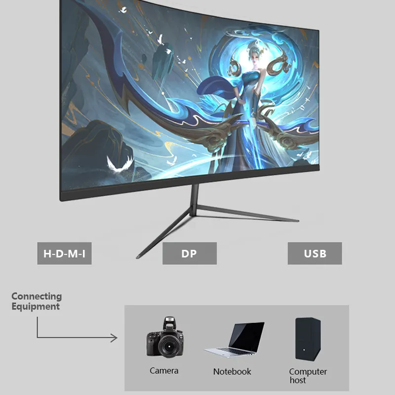 Curved 27/32/34 Inch Gaming Monitor 2K/4K/5K Computer 144HZ 165HZ Lcd Monitor