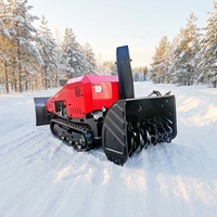 Déneigeuse sur chenilles télécommandée à moteur diesel 15 CV 195F, largeur 120 cm