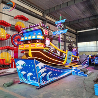 Manège Bateau Pirate en Fibre de Verre pour Enfants, pour Parcs d'Attractions Extérieurs, Fêtes Foraines et Parcs Thématiques
