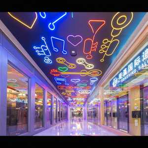 5% de réduction Petit Mini Grand OEM personnalisé alimenté par batterie intérieur extérieur publicité Logo LED éclairage lettres néon boutique signe - Product Image 1