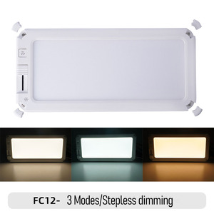 198 LED, 3 couleurs, super lumineux, DC 12-24V, éclairage intérieur rectangulaire pour véhicule, universel pour camion, camping-car, caravane, cabine - Product Image 2