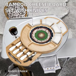 Planche à découper en bambou premium Addreen, épaisseur 4 cm, pour la vente directe en gros, idéale pour la cuisine, le fromage, les charcuteries et comme bloc de découpe. - Product Image 2