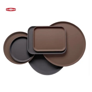 Bandeja de servicio de plástico PP apilable ligera para aperitivos, bandeja de cafetería de autoservicio - Product Image 3