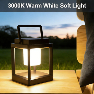 Lampe de table extérieure moderne à énergie solaire, étanche IP54, portable, rechargeable sans fil, pour patio et camping - Product Image 5