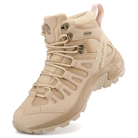 Bottes tactiques montantes transfrontalières pour sports d'hiver en extérieur, grandes tailles, chaussures de montagne unisexe, randonnée, embout en acier