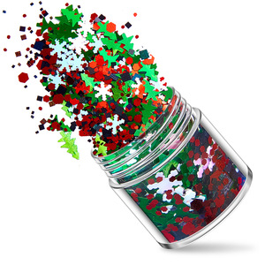 Nueva Llegada Colorido Navidad Nail Glitter Powder Nail Art Design Lentejuelas <span class=keywords><strong>2021</strong></span> Bulk Disco Blanco Acrílico Decoración Nail Glitter - Product Image 3