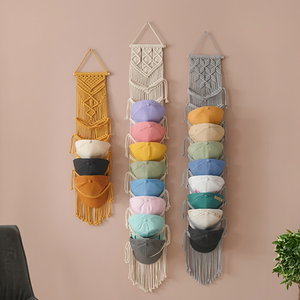 Organizador de Pared de Macramé Estilo Bohemio con 6 Niveles para Ropa y Accesorios en Diseño Multicolor - Product Image 1