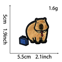 Nouveau bricolage fer sur des patchs de vêtements auto-adhésifs patchs de broderie de série Capybara de dessin animé brodés personnalisés