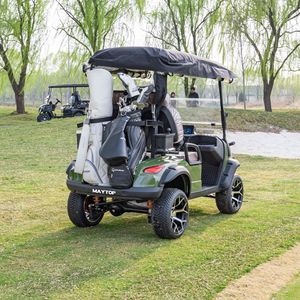 Carrito de golf eléctrico de 4 plazas, 24 km/h, batería de iones de litio, carrocería de aleación de aluminio para transporte en campos de golf y parques. - Product Image 2