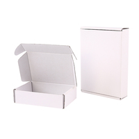 Boîte postale en carton blanc personnalisée par le fabricant OEM, emballage en papier, boîte d'expédition en carton ondulé pour vêtements
