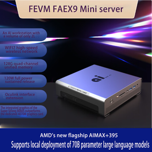 FEVM FAEX9 AI MAX+395 มินิเวิร์กสเตชัน 16-Core แรม 128G LPDDR5X หน่วยความจำวิดีโอ 128GB SSD+HDD คอมพิวเตอร์เล่นเกมรุ่นใหม่ MAX+395 AI MAX+395 16-C - Product Image 5