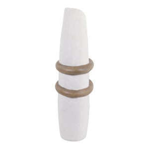 Vaso Asimmetrico Moderno in Ceramica e Legno per Fiori, Decorazione d'Accento per Tavolo o Ufficio - Product Image 4