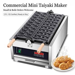 Machine <span class=keywords><strong>à</strong></span> gaufres électrique professionnelle 110V <span class=keywords><strong>à</strong></span> affichage numérique, 18 trous, pour mini-taiyaki, production en gros, certifiée CE - Product Image 1