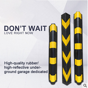 Protector de esquina de goma para coche, protector de esquina de <span class=keywords><strong>pared</strong></span> de goma flexible <span class=keywords><strong>y</strong></span> larga, para espacio de estacionamiento, almacén de fábrica - Product Image 5