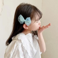 Klip rambut bunga putri anak-anak Fashion sederhana manis lucu aksesoris rambut busur Mesh klip rambut dibuat kain lembut tidak sakit
