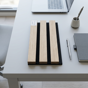 Pannello Acustico in <span class=keywords><strong>Legno</strong></span> di <span class=keywords><strong>Rovere</strong></span> Bianco con Design Moderno Originale e Striscia LED Integrata - Product Image 5
