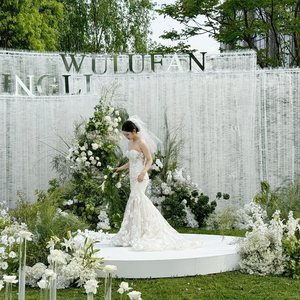 Cortina de Cristal Blanco de Lujo LANJO, Telón de Fondo para Bodas, Personalizable, Decoración Romántica Circular para Escenario de Boda y Fotografía - Product Image 6