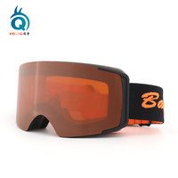 Lunettes de ski magnétiques pour hommes adultes unisexes sport snowboard mode cylindrique anti-buée UV 400