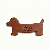 Étiquettes personnalisées en cuir véritable pressé à chaud pour chiots, écologiques, pour chapeaux, vêtements, accessoires de couture, vente en gros, OEM