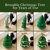 Spazepaper Zwillinge Weihnachtsbaum Dekorativer Papier-Weihnachtsbaum für Einzelhandelsauslage Faltbarer Weihnachtsbaum für Innenbereich Festliche Dekoration