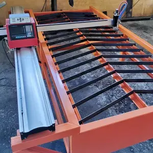 Mesin pemotong pelat baja Plasma Cnc biaya rendah mesin pemotong plasma cnc portabel untuk logam