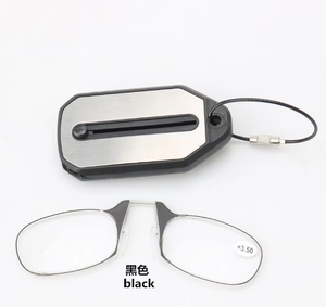 New Fashionable Super Light PC Frame <strong>Reading</strong> <strong>Glasses</strong> with Retro <strong>Mini</strong> Clip Convenient for Elderly Available Orange Blue Gray Lens - Product Image 3