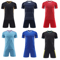 Maillot de football personnalisé unisexe pour adulte, uniforme de football léger, 100% polyester, imprimé par transfert thermique, manches courtes, nom de l'équipe